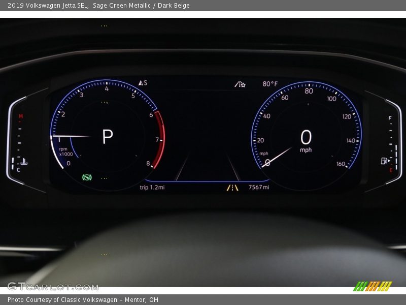 Sage Green Metallic / Dark Beige 2019 Volkswagen Jetta SEL