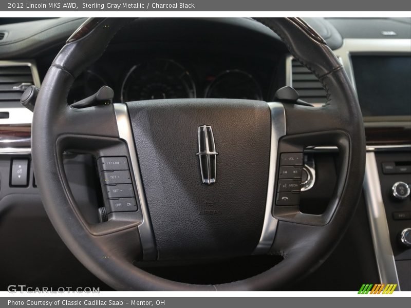 Sterling Gray Metallic / Charcoal Black 2012 Lincoln MKS AWD
