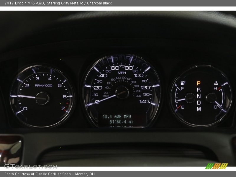 Sterling Gray Metallic / Charcoal Black 2012 Lincoln MKS AWD