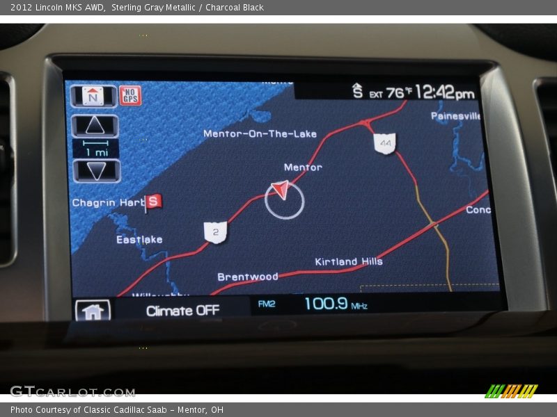 Sterling Gray Metallic / Charcoal Black 2012 Lincoln MKS AWD