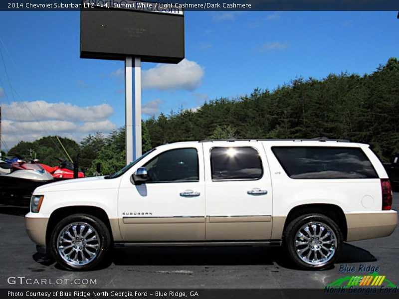 Summit White / Light Cashmere/Dark Cashmere 2014 Chevrolet Suburban LTZ 4x4