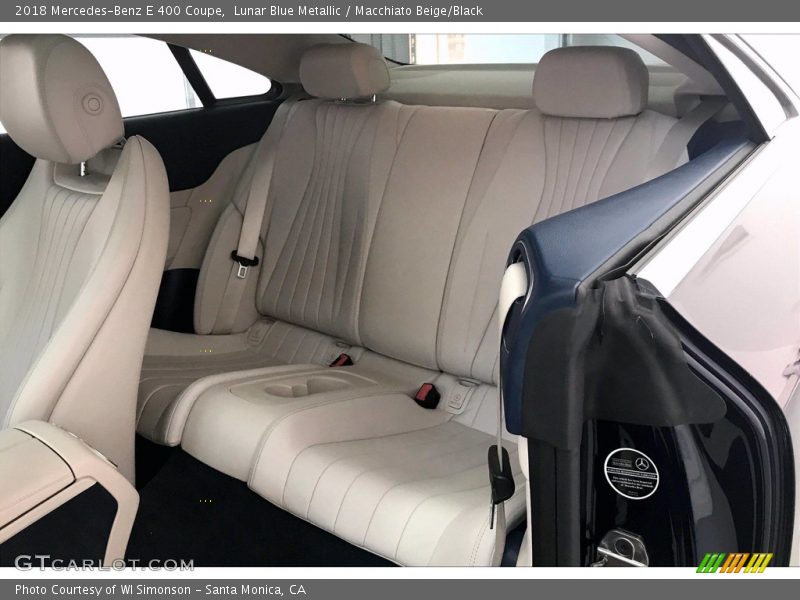 Lunar Blue Metallic / Macchiato Beige/Black 2018 Mercedes-Benz E 400 Coupe