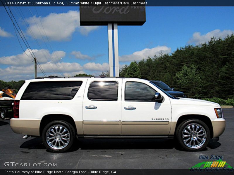 Summit White / Light Cashmere/Dark Cashmere 2014 Chevrolet Suburban LTZ 4x4