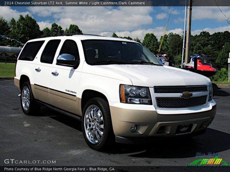 Summit White / Light Cashmere/Dark Cashmere 2014 Chevrolet Suburban LTZ 4x4