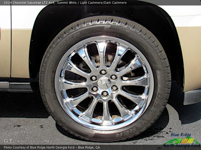 Summit White / Light Cashmere/Dark Cashmere 2014 Chevrolet Suburban LTZ 4x4