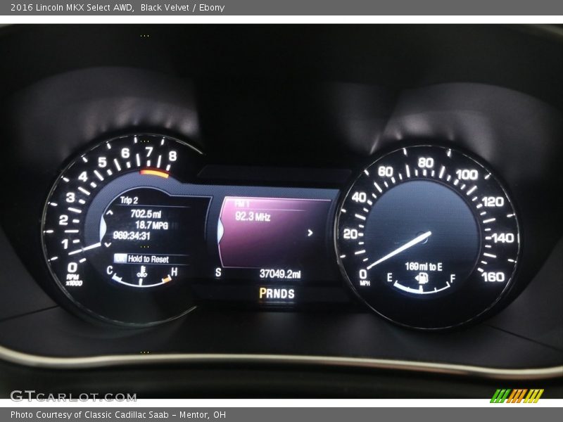  2016 MKX Select AWD Select AWD Gauges