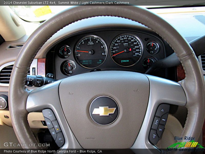 Summit White / Light Cashmere/Dark Cashmere 2014 Chevrolet Suburban LTZ 4x4