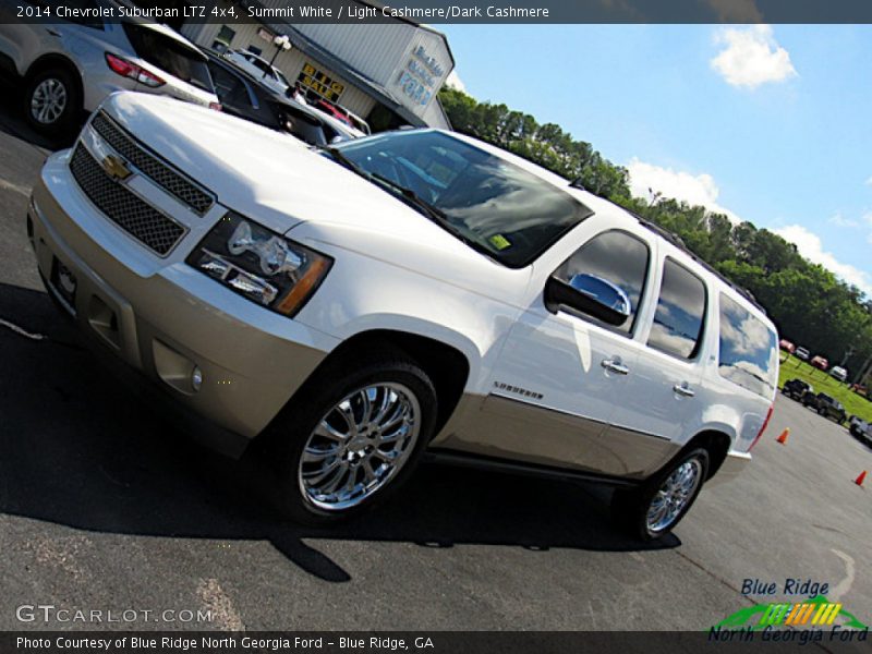 Summit White / Light Cashmere/Dark Cashmere 2014 Chevrolet Suburban LTZ 4x4
