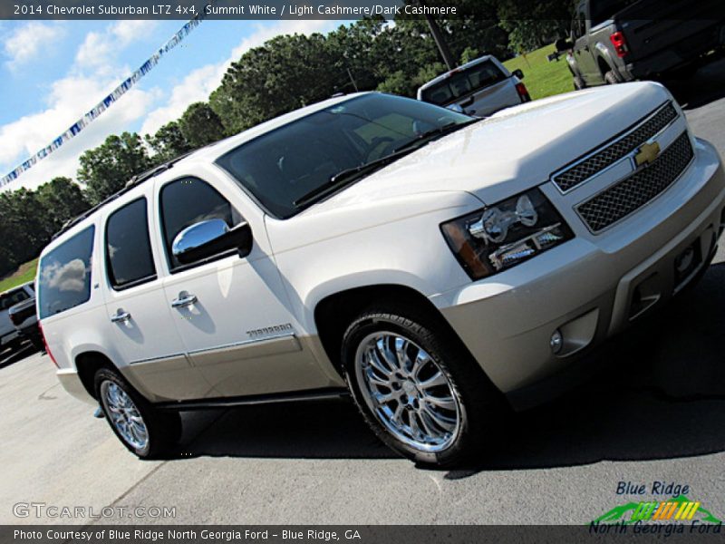 Summit White / Light Cashmere/Dark Cashmere 2014 Chevrolet Suburban LTZ 4x4