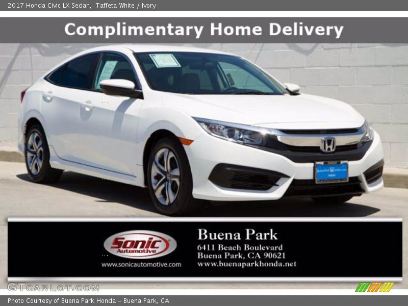 Taffeta White / Ivory 2017 Honda Civic LX Sedan