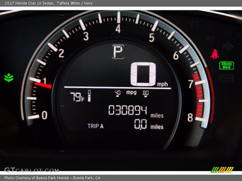 Taffeta White / Ivory 2017 Honda Civic LX Sedan