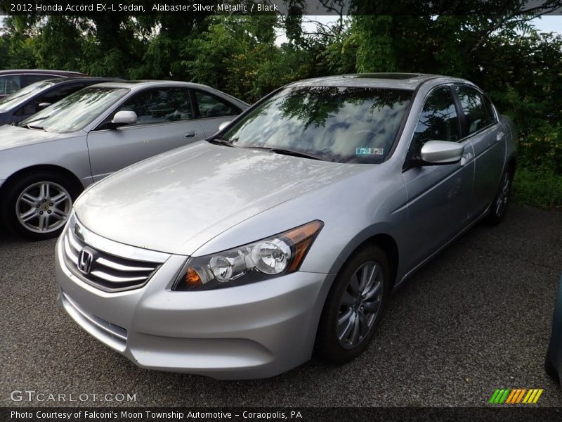 Alabaster Silver Metallic / Black 2012 Honda Accord EX-L Sedan