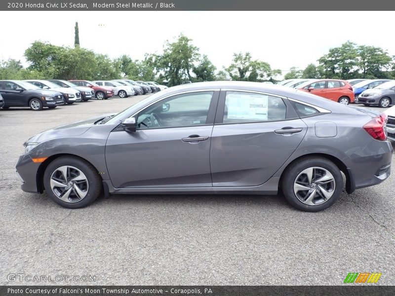 Modern Steel Metallic / Black 2020 Honda Civic LX Sedan