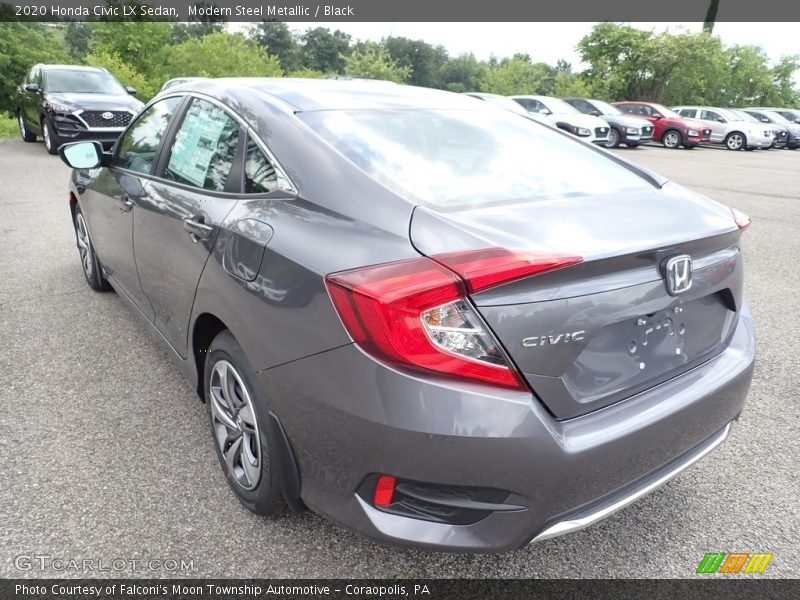 Modern Steel Metallic / Black 2020 Honda Civic LX Sedan