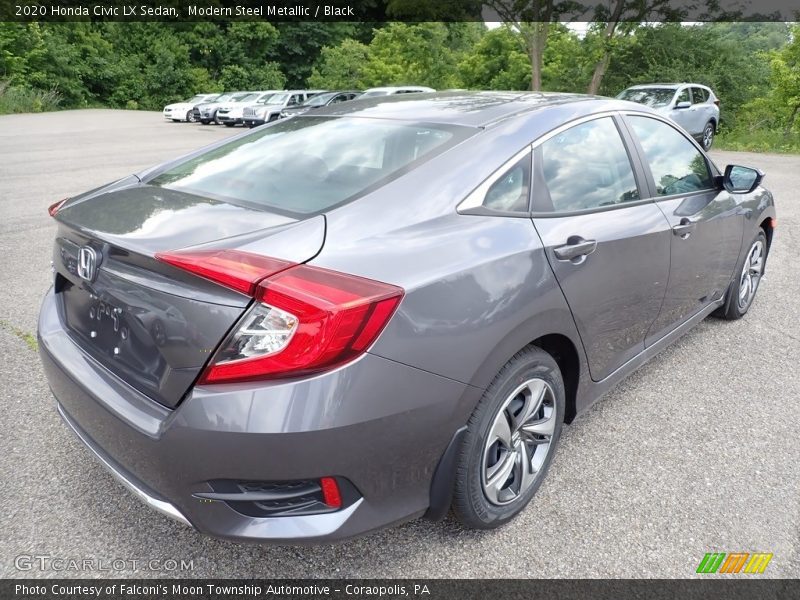 Modern Steel Metallic / Black 2020 Honda Civic LX Sedan