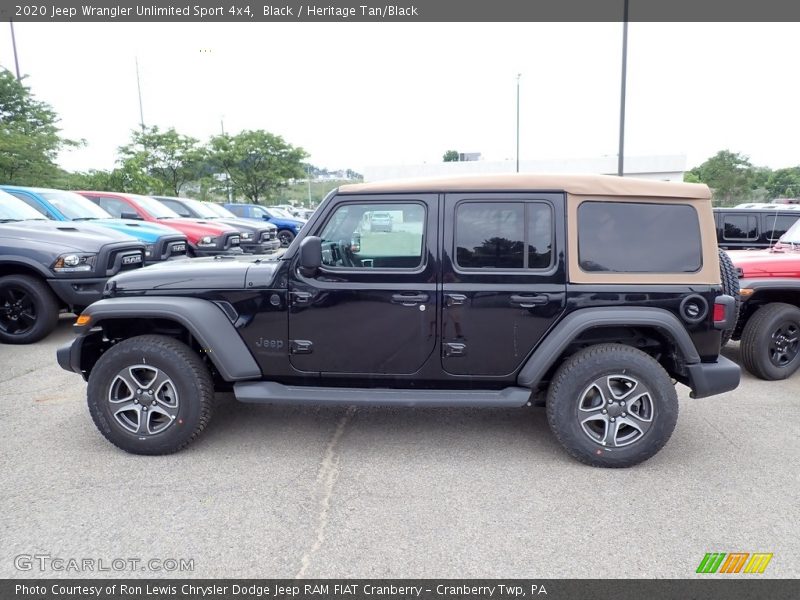 Black / Heritage Tan/Black 2020 Jeep Wrangler Unlimited Sport 4x4