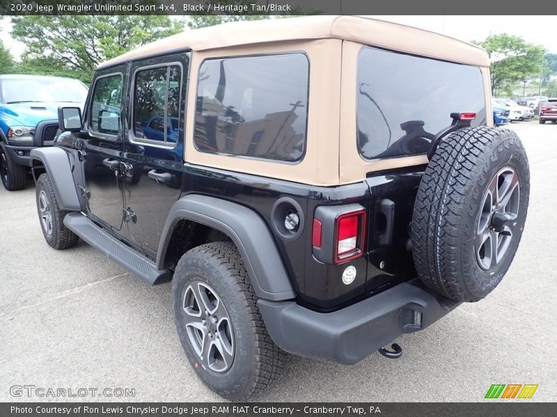 Black / Heritage Tan/Black 2020 Jeep Wrangler Unlimited Sport 4x4