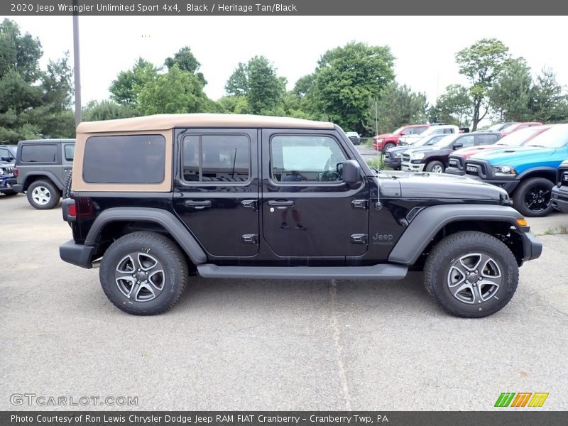 Black / Heritage Tan/Black 2020 Jeep Wrangler Unlimited Sport 4x4