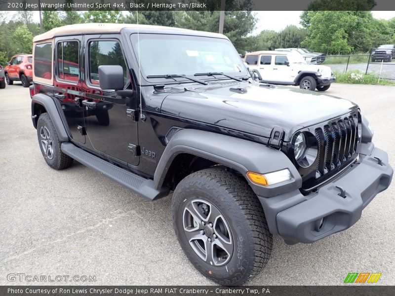 Black / Heritage Tan/Black 2020 Jeep Wrangler Unlimited Sport 4x4