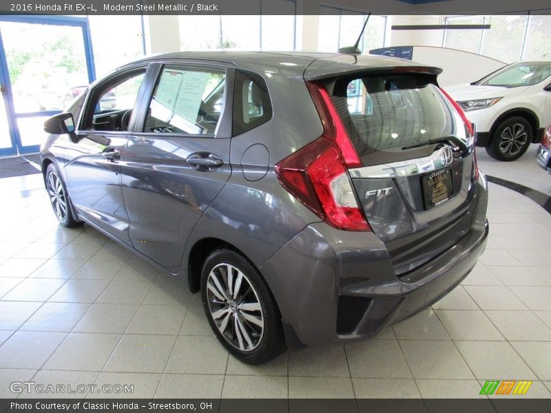 Modern Steel Metallic / Black 2016 Honda Fit EX-L