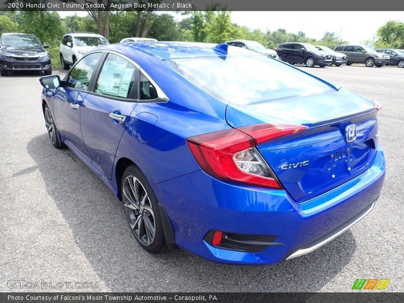 Aegean Blue Metallic / Black 2020 Honda Civic Touring Sedan