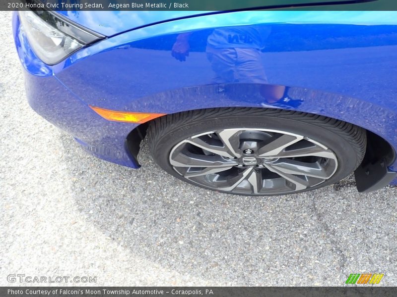 Aegean Blue Metallic / Black 2020 Honda Civic Touring Sedan