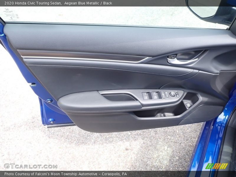 Aegean Blue Metallic / Black 2020 Honda Civic Touring Sedan