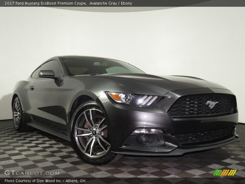 Avalanche Gray / Ebony 2017 Ford Mustang EcoBoost Premium Coupe