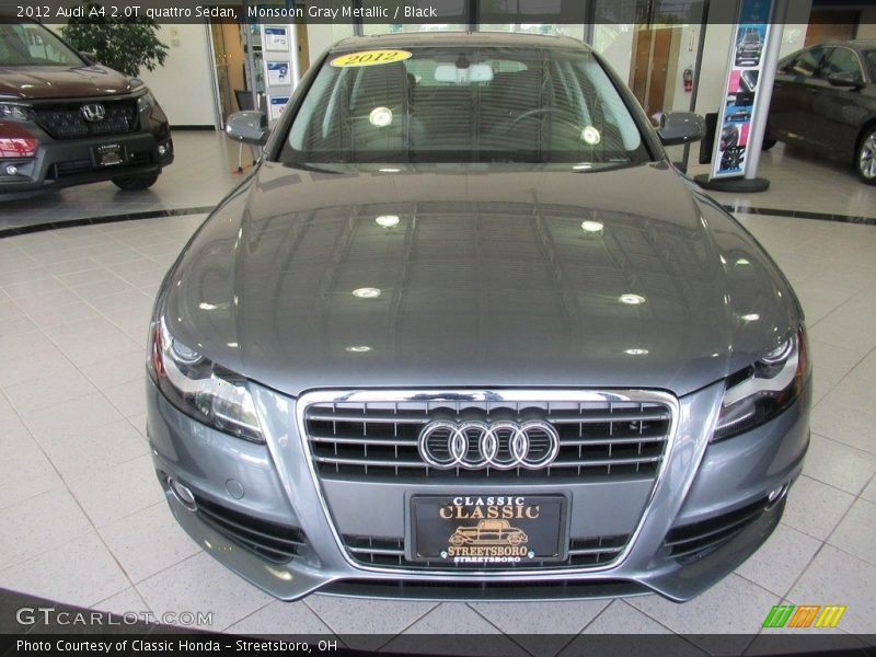 Monsoon Gray Metallic / Black 2012 Audi A4 2.0T quattro Sedan