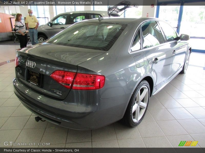Monsoon Gray Metallic / Black 2012 Audi A4 2.0T quattro Sedan