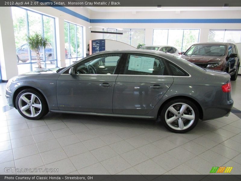 Monsoon Gray Metallic / Black 2012 Audi A4 2.0T quattro Sedan