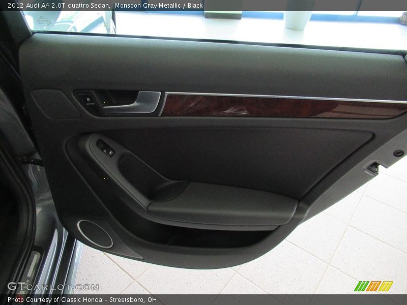 Monsoon Gray Metallic / Black 2012 Audi A4 2.0T quattro Sedan