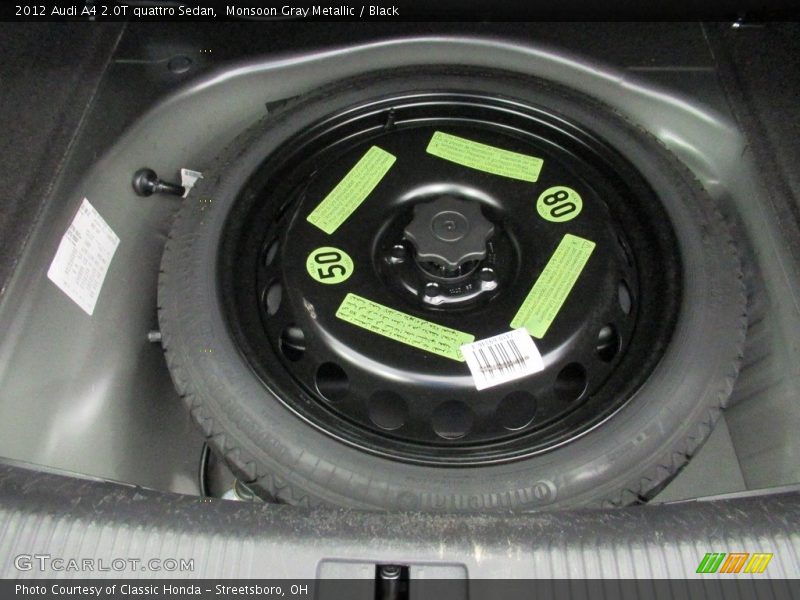 Monsoon Gray Metallic / Black 2012 Audi A4 2.0T quattro Sedan