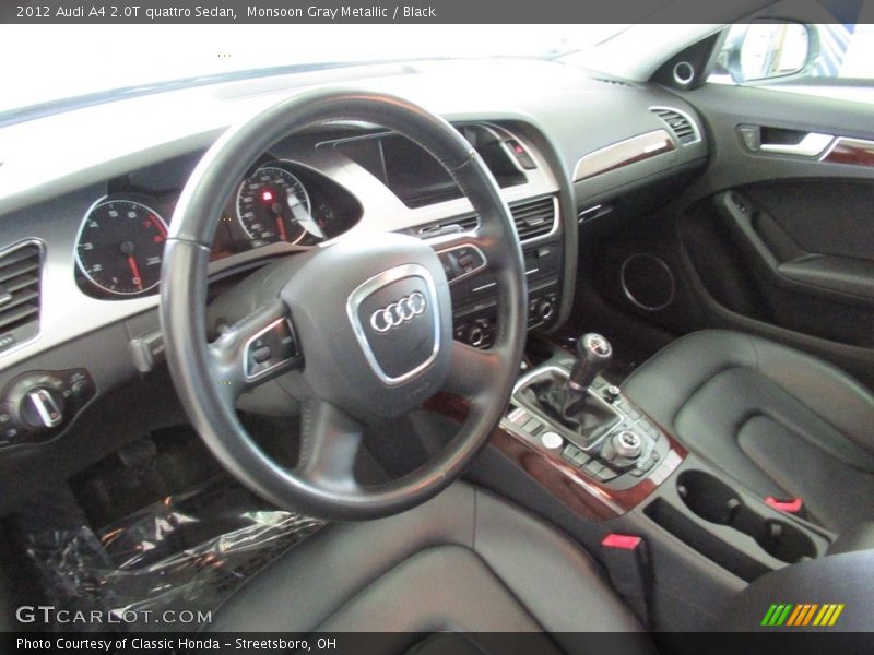 Monsoon Gray Metallic / Black 2012 Audi A4 2.0T quattro Sedan