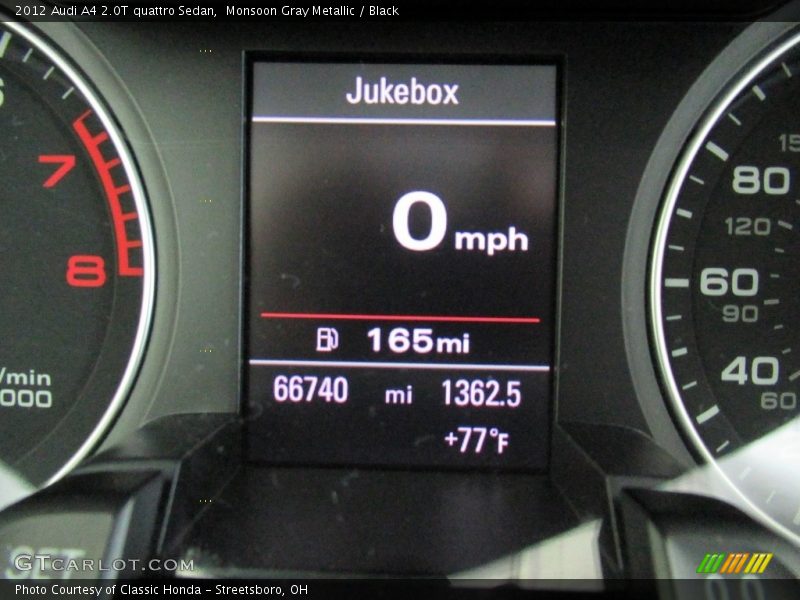 Monsoon Gray Metallic / Black 2012 Audi A4 2.0T quattro Sedan