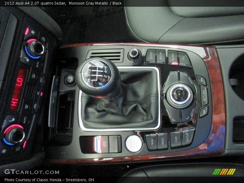 Monsoon Gray Metallic / Black 2012 Audi A4 2.0T quattro Sedan