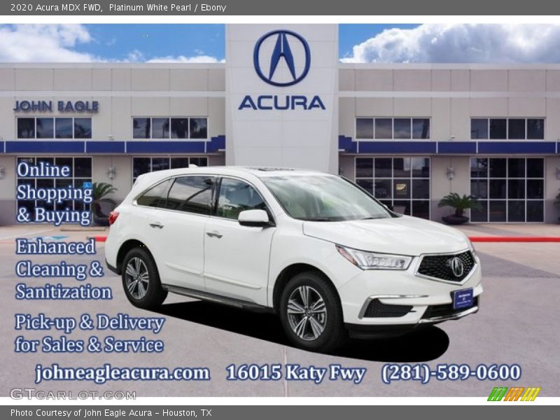 Platinum White Pearl / Ebony 2020 Acura MDX FWD