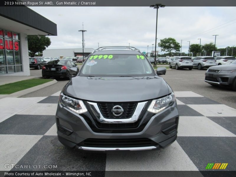Gun Metallic / Charcoal 2019 Nissan Rogue SV AWD