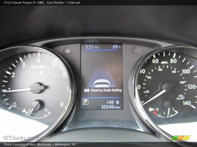 Gun Metallic / Charcoal 2019 Nissan Rogue SV AWD