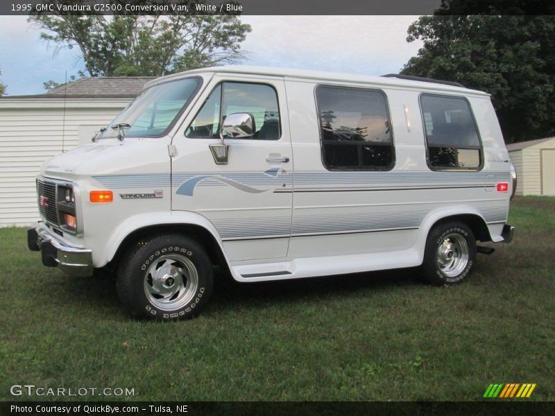 White / Blue 1995 GMC Vandura G2500 Conversion Van