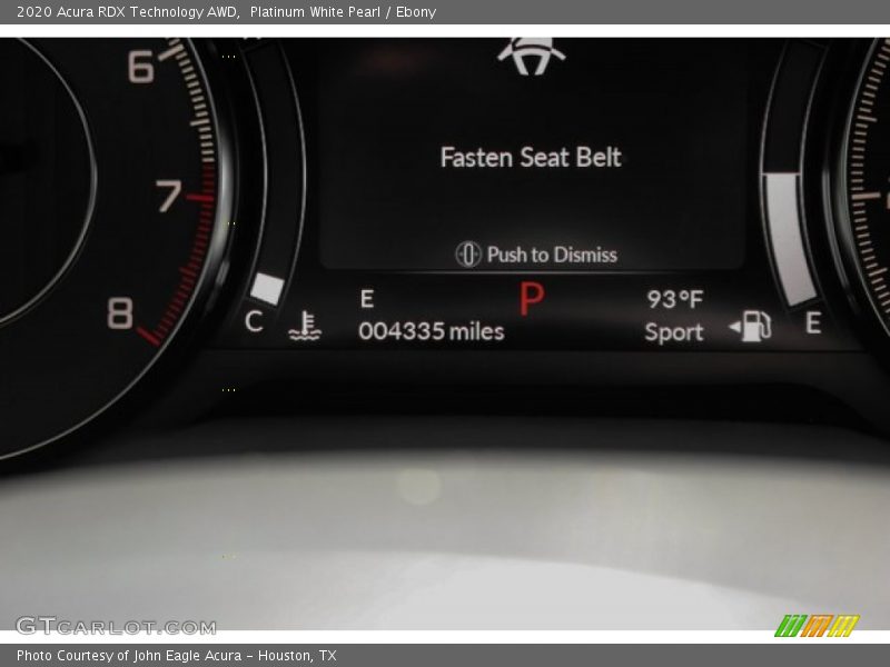 Platinum White Pearl / Ebony 2020 Acura RDX Technology AWD
