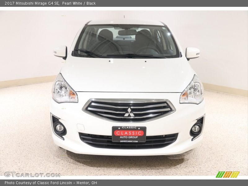 Pearl White / Black 2017 Mitsubishi Mirage G4 SE