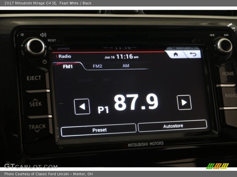 Audio System of 2017 Mirage G4 SE