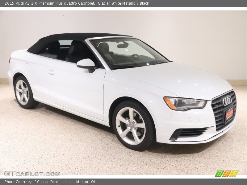 Glacier White Metallic / Black 2015 Audi A3 2.0 Premium Plus quattro Cabriolet