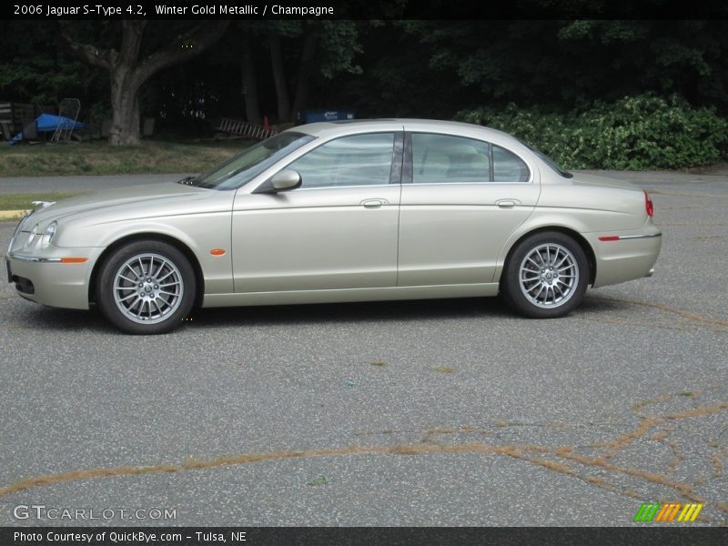 Winter Gold Metallic / Champagne 2006 Jaguar S-Type 4.2