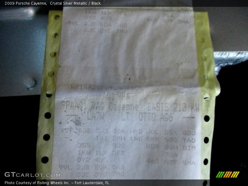 Crystal Silver Metallic / Black 2009 Porsche Cayenne