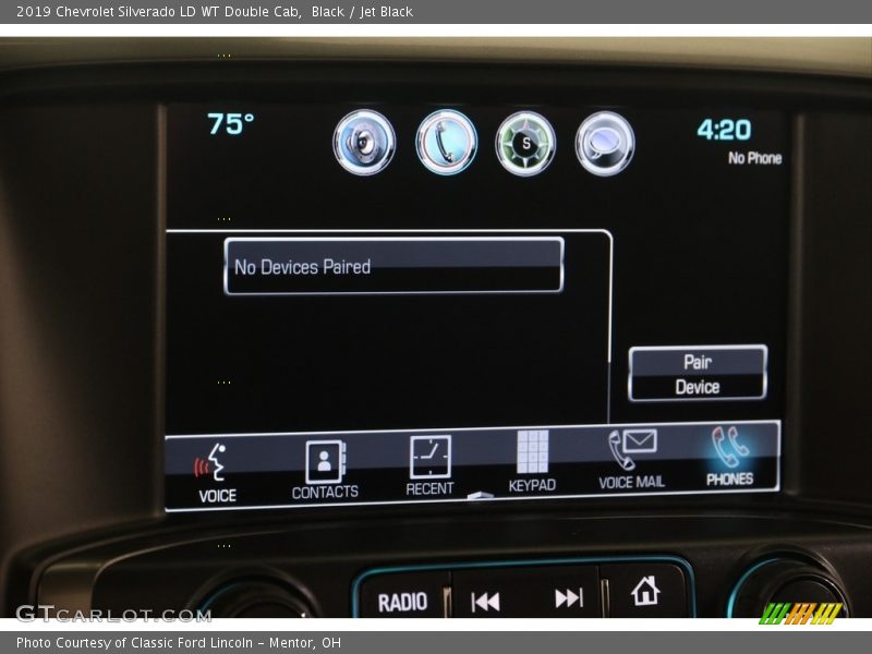 Black / Jet Black 2019 Chevrolet Silverado LD WT Double Cab