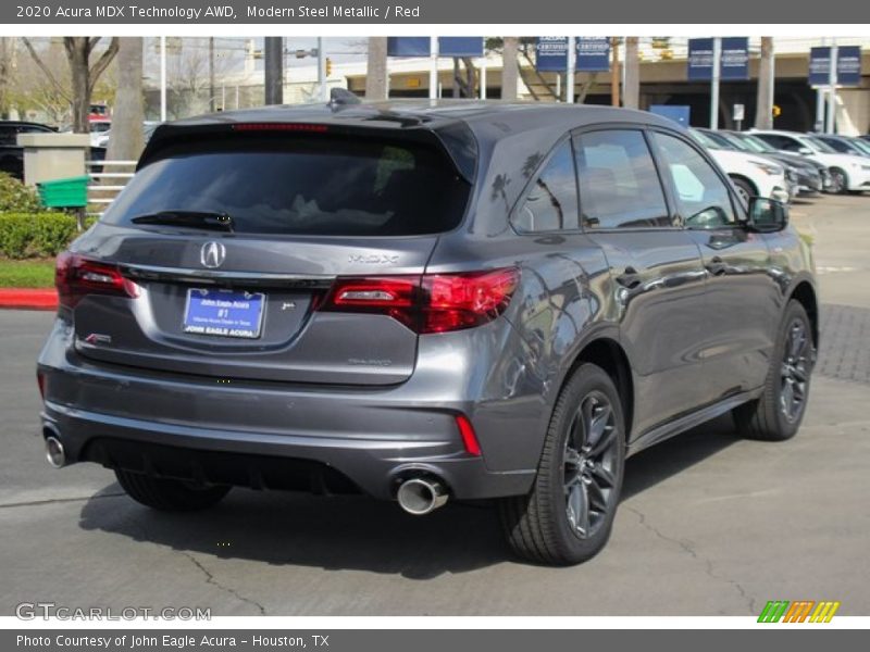 Modern Steel Metallic / Red 2020 Acura MDX Technology AWD