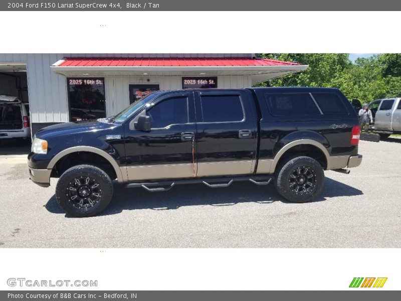 Black / Tan 2004 Ford F150 Lariat SuperCrew 4x4