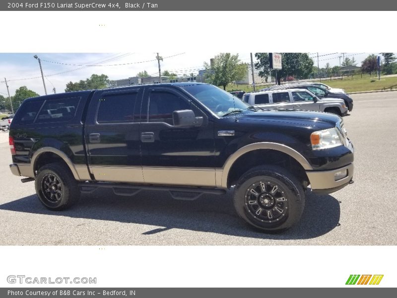 Black / Tan 2004 Ford F150 Lariat SuperCrew 4x4